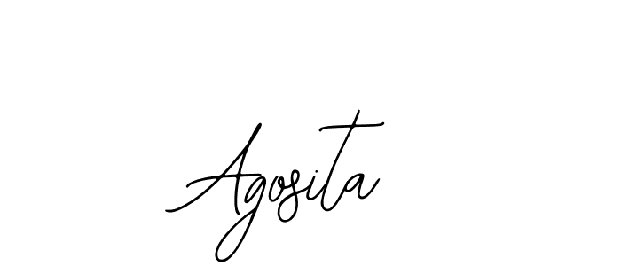 The best way (Bearetta-2O07w) to make a short signature is to pick only two or three words in your name. The name Agosita include a total of six letters. For converting this name. Agosita signature style 12 images and pictures png