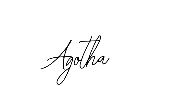 Use a signature maker to create a handwritten signature online. With this signature software, you can design (Bearetta-2O07w) your own signature for name Agotha. Agotha signature style 12 images and pictures png