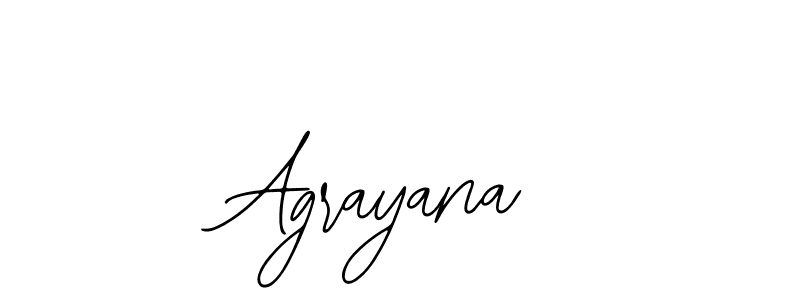 Design your own signature with our free online signature maker. With this signature software, you can create a handwritten (Bearetta-2O07w) signature for name Agrayana. Agrayana signature style 12 images and pictures png