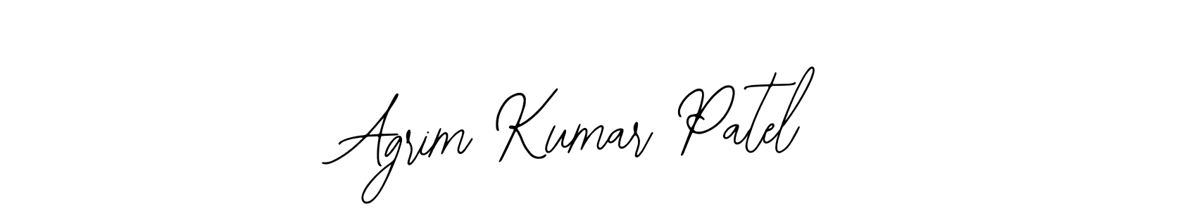 How to make Agrim Kumar Patel name signature. Use Bearetta-2O07w style for creating short signs online. This is the latest handwritten sign. Agrim Kumar Patel signature style 12 images and pictures png