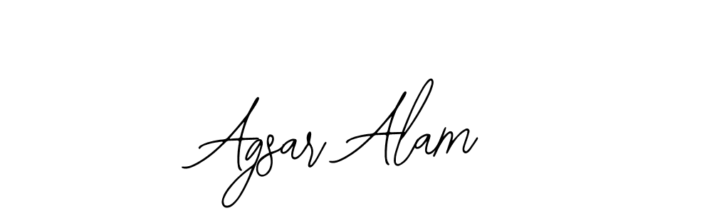 How to make Agsar Alam name signature. Use Bearetta-2O07w style for creating short signs online. This is the latest handwritten sign. Agsar Alam signature style 12 images and pictures png
