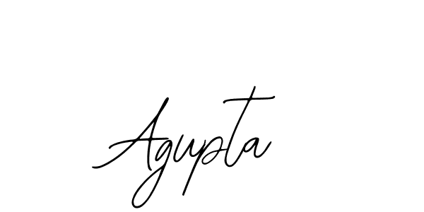 Design your own signature with our free online signature maker. With this signature software, you can create a handwritten (Bearetta-2O07w) signature for name Agupta. Agupta signature style 12 images and pictures png