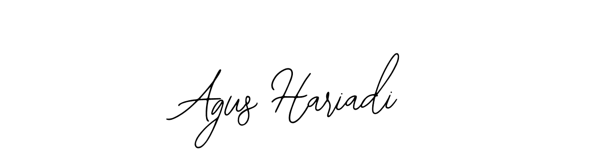 Design your own signature with our free online signature maker. With this signature software, you can create a handwritten (Bearetta-2O07w) signature for name Agus Hariadi. Agus Hariadi signature style 12 images and pictures png