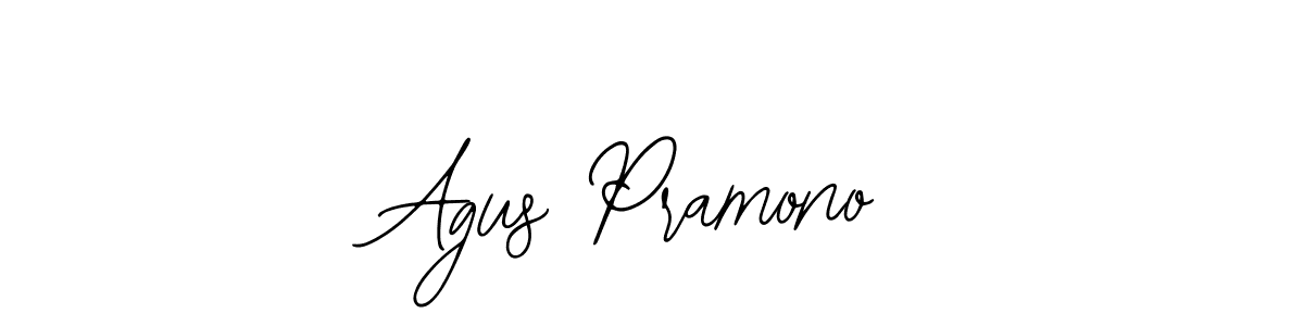 How to make Agus Pramono name signature. Use Bearetta-2O07w style for creating short signs online. This is the latest handwritten sign. Agus Pramono signature style 12 images and pictures png
