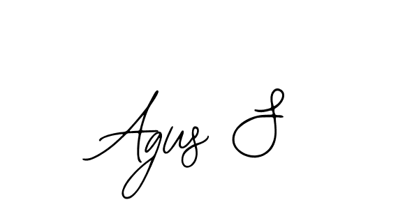 Use a signature maker to create a handwritten signature online. With this signature software, you can design (Bearetta-2O07w) your own signature for name Agus S. Agus S signature style 12 images and pictures png