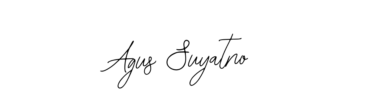 You should practise on your own different ways (Bearetta-2O07w) to write your name (Agus Suyatno) in signature. don't let someone else do it for you. Agus Suyatno signature style 12 images and pictures png