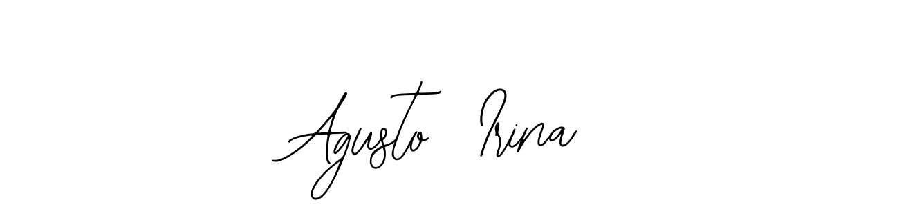 Check out images of Autograph of Agusto  Irina name. Actor Agusto  Irina Signature Style. Bearetta-2O07w is a professional sign style online. Agusto  Irina signature style 12 images and pictures png