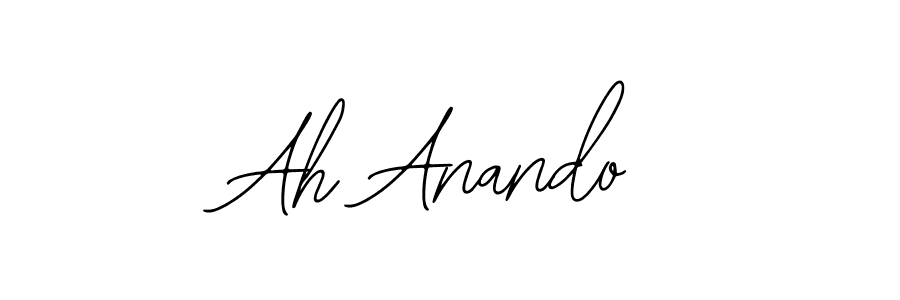 Also You can easily find your signature by using the search form. We will create Ah Anando name handwritten signature images for you free of cost using Bearetta-2O07w sign style. Ah Anando signature style 12 images and pictures png