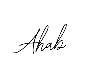 Design your own signature with our free online signature maker. With this signature software, you can create a handwritten (Bearetta-2O07w) signature for name Ahab. Ahab signature style 12 images and pictures png