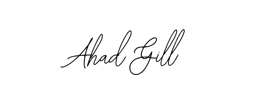 if you are searching for the best signature style for your name Ahad Gill. so please give up your signature search. here we have designed multiple signature styles  using Bearetta-2O07w. Ahad Gill signature style 12 images and pictures png