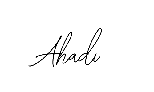 Use a signature maker to create a handwritten signature online. With this signature software, you can design (Bearetta-2O07w) your own signature for name Ahadi. Ahadi signature style 12 images and pictures png