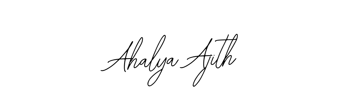 You should practise on your own different ways (Bearetta-2O07w) to write your name (Ahalya Ajith) in signature. don't let someone else do it for you. Ahalya Ajith signature style 12 images and pictures png