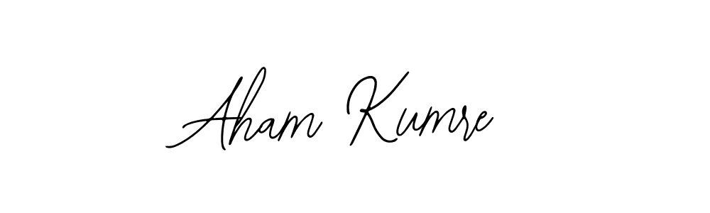 Use a signature maker to create a handwritten signature online. With this signature software, you can design (Bearetta-2O07w) your own signature for name Aham Kumre. Aham Kumre signature style 12 images and pictures png