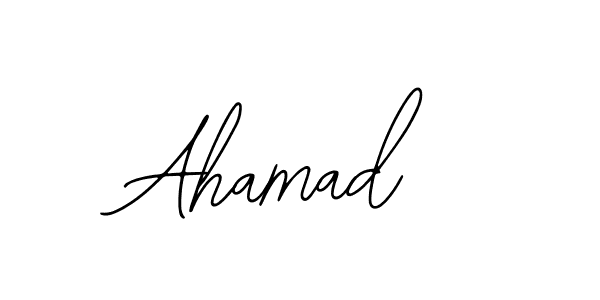 How to make Ahamad name signature. Use Bearetta-2O07w style for creating short signs online. This is the latest handwritten sign. Ahamad signature style 12 images and pictures png