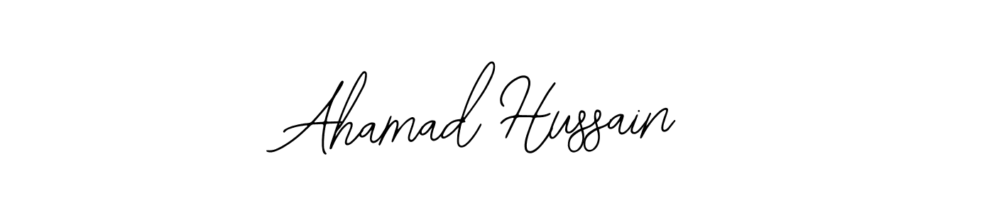 Use a signature maker to create a handwritten signature online. With this signature software, you can design (Bearetta-2O07w) your own signature for name Ahamad Hussain. Ahamad Hussain signature style 12 images and pictures png