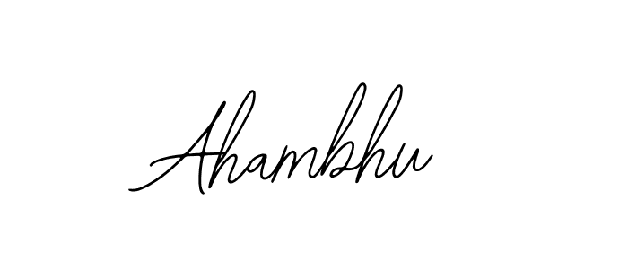 Create a beautiful signature design for name Ahambhu. With this signature (Bearetta-2O07w) fonts, you can make a handwritten signature for free. Ahambhu signature style 12 images and pictures png
