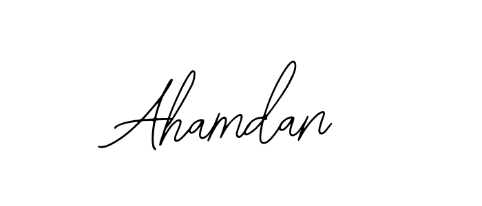 Ahamdan stylish signature style. Best Handwritten Sign (Bearetta-2O07w) for my name. Handwritten Signature Collection Ideas for my name Ahamdan. Ahamdan signature style 12 images and pictures png