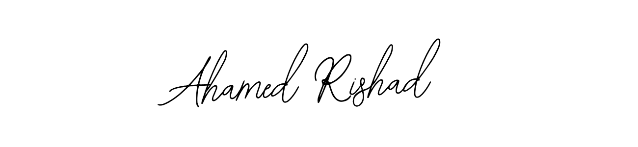 if you are searching for the best signature style for your name Ahamed Rishad. so please give up your signature search. here we have designed multiple signature styles  using Bearetta-2O07w. Ahamed Rishad signature style 12 images and pictures png