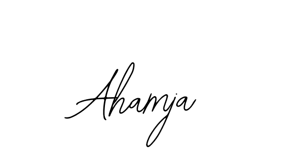 How to make Ahamja signature? Bearetta-2O07w is a professional autograph style. Create handwritten signature for Ahamja name. Ahamja signature style 12 images and pictures png