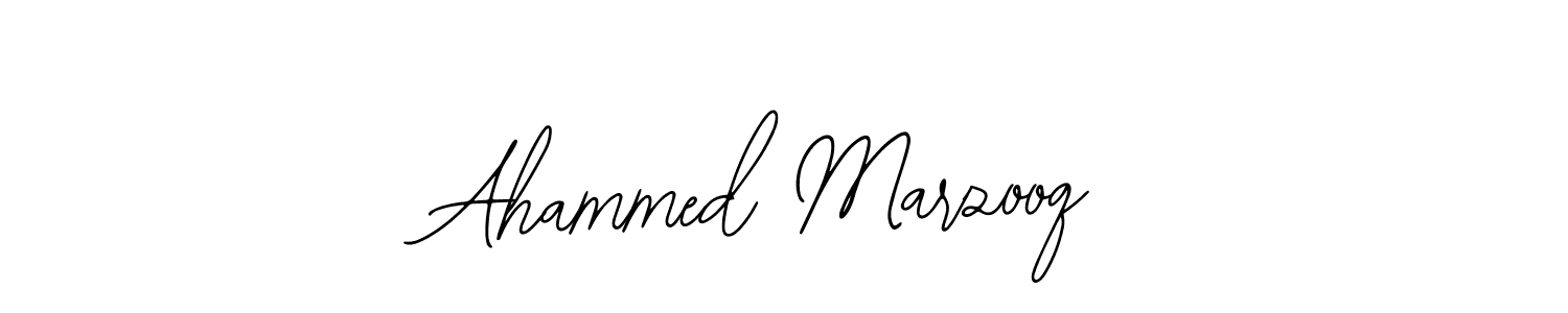 Design your own signature with our free online signature maker. With this signature software, you can create a handwritten (Bearetta-2O07w) signature for name Ahammed Marzooq. Ahammed Marzooq signature style 12 images and pictures png