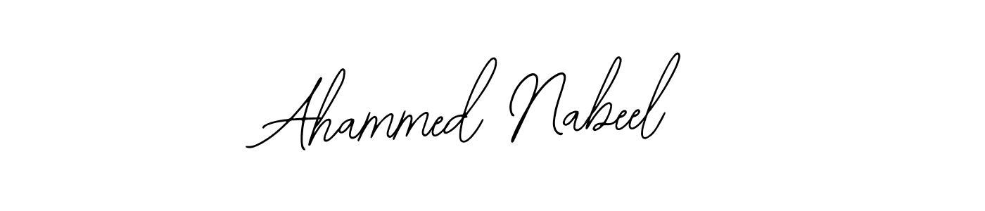 How to Draw Ahammed Nabeel signature style? Bearetta-2O07w is a latest design signature styles for name Ahammed Nabeel. Ahammed Nabeel signature style 12 images and pictures png