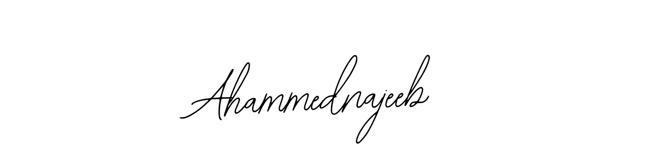 The best way (Bearetta-2O07w) to make a short signature is to pick only two or three words in your name. The name Ahammednajeeb include a total of six letters. For converting this name. Ahammednajeeb signature style 12 images and pictures png