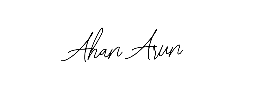 Also You can easily find your signature by using the search form. We will create Ahan Arun name handwritten signature images for you free of cost using Bearetta-2O07w sign style. Ahan Arun signature style 12 images and pictures png