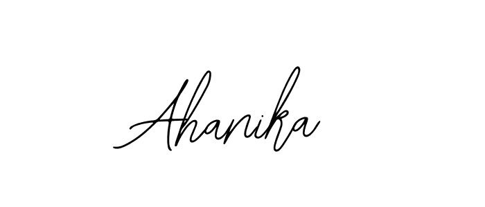 How to make Ahanika name signature. Use Bearetta-2O07w style for creating short signs online. This is the latest handwritten sign. Ahanika signature style 12 images and pictures png