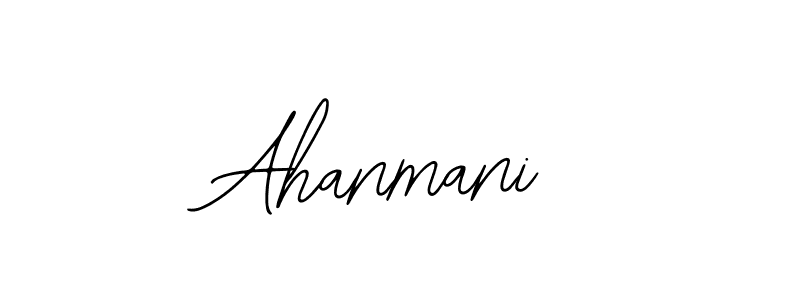 You should practise on your own different ways (Bearetta-2O07w) to write your name (Ahanmani) in signature. don't let someone else do it for you. Ahanmani signature style 12 images and pictures png