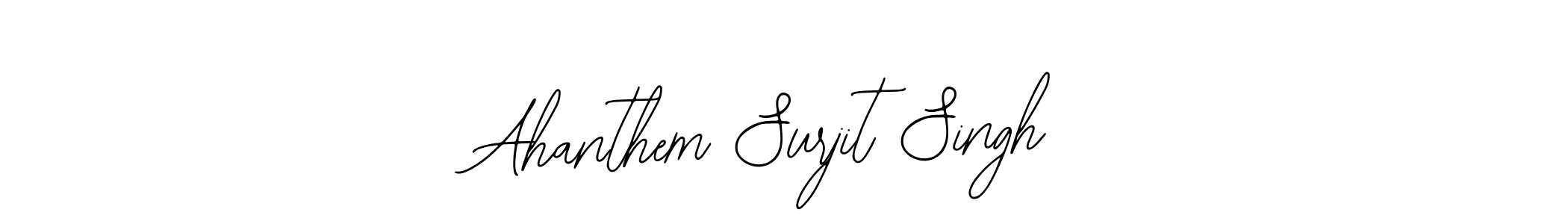 Use a signature maker to create a handwritten signature online. With this signature software, you can design (Bearetta-2O07w) your own signature for name Ahanthem Surjit Singh. Ahanthem Surjit Singh signature style 12 images and pictures png