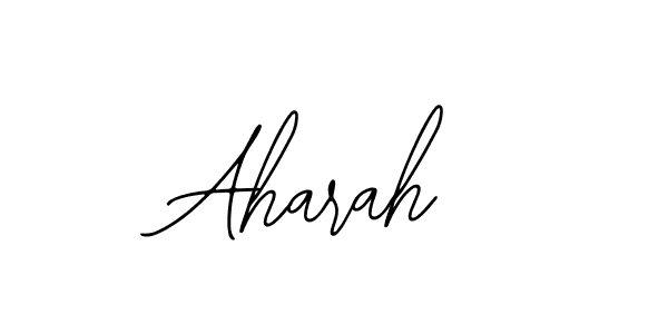 Design your own signature with our free online signature maker. With this signature software, you can create a handwritten (Bearetta-2O07w) signature for name Aharah. Aharah signature style 12 images and pictures png