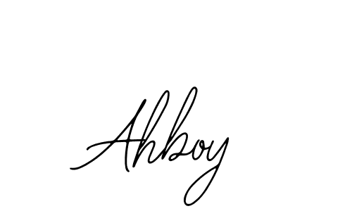 Use a signature maker to create a handwritten signature online. With this signature software, you can design (Bearetta-2O07w) your own signature for name Ahboy. Ahboy signature style 12 images and pictures png