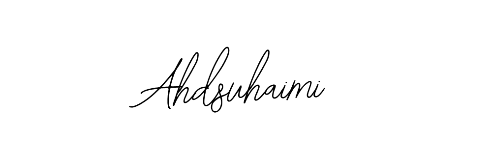 You should practise on your own different ways (Bearetta-2O07w) to write your name (Ahdsuhaimi) in signature. don't let someone else do it for you. Ahdsuhaimi signature style 12 images and pictures png