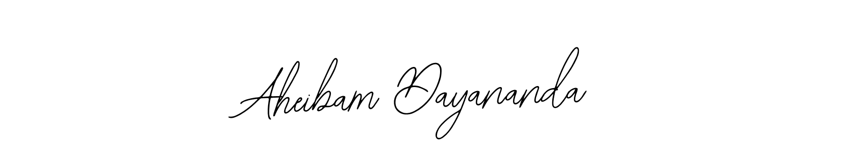 How to make Aheibam Dayananda name signature. Use Bearetta-2O07w style for creating short signs online. This is the latest handwritten sign. Aheibam Dayananda signature style 12 images and pictures png