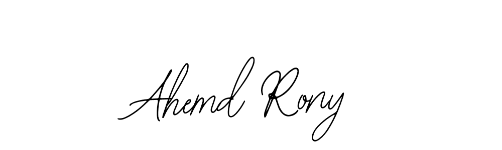 You should practise on your own different ways (Bearetta-2O07w) to write your name (Ahemd Rony) in signature. don't let someone else do it for you. Ahemd Rony signature style 12 images and pictures png