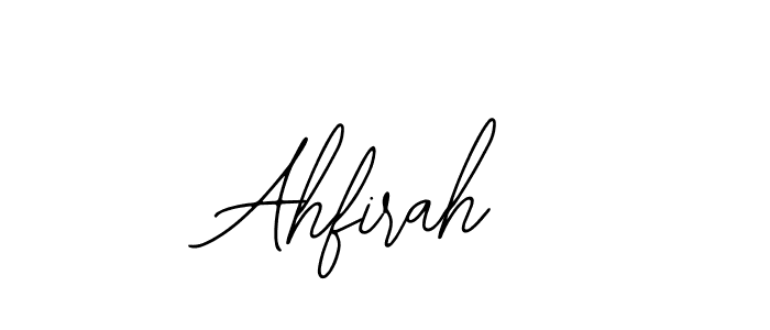 How to make Ahfirah name signature. Use Bearetta-2O07w style for creating short signs online. This is the latest handwritten sign. Ahfirah signature style 12 images and pictures png