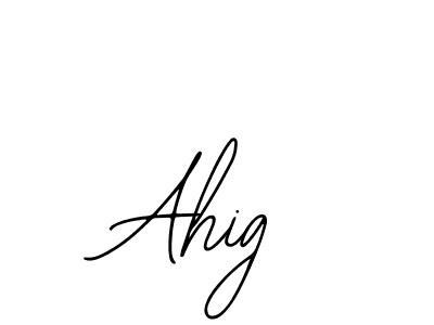 if you are searching for the best signature style for your name Ahig. so please give up your signature search. here we have designed multiple signature styles  using Bearetta-2O07w. Ahig signature style 12 images and pictures png