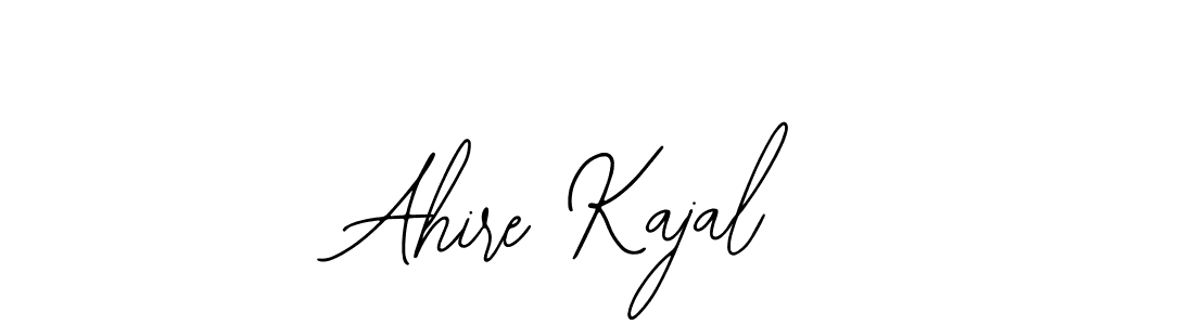 You should practise on your own different ways (Bearetta-2O07w) to write your name (Ahire Kajal) in signature. don't let someone else do it for you. Ahire Kajal signature style 12 images and pictures png