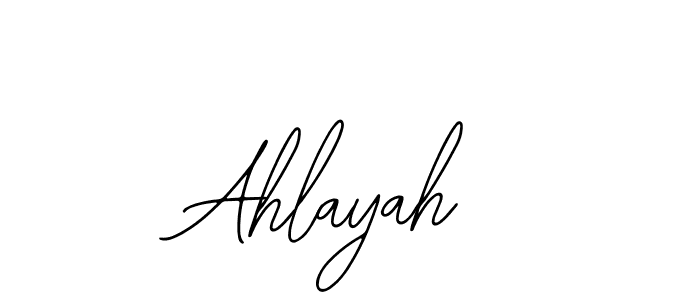 Design your own signature with our free online signature maker. With this signature software, you can create a handwritten (Bearetta-2O07w) signature for name Ahlayah. Ahlayah signature style 12 images and pictures png