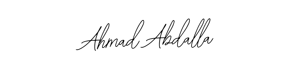 How to Draw Ahmad Abdalla signature style? Bearetta-2O07w is a latest design signature styles for name Ahmad Abdalla. Ahmad Abdalla signature style 12 images and pictures png