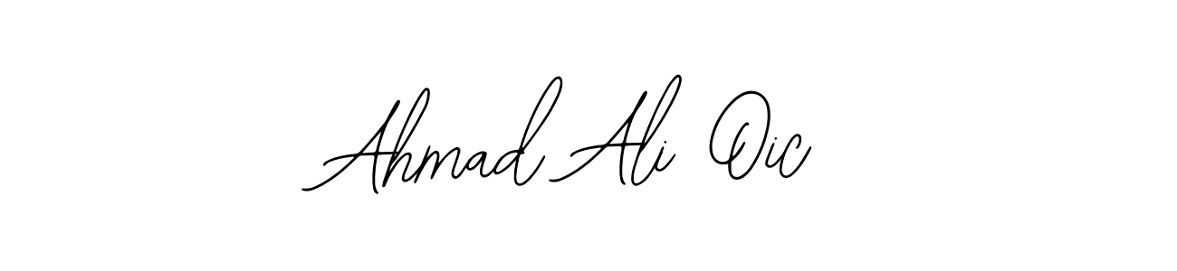 Similarly Bearetta-2O07w is the best handwritten signature design. Signature creator online .You can use it as an online autograph creator for name Ahmad Ali Oic. Ahmad Ali Oic signature style 12 images and pictures png