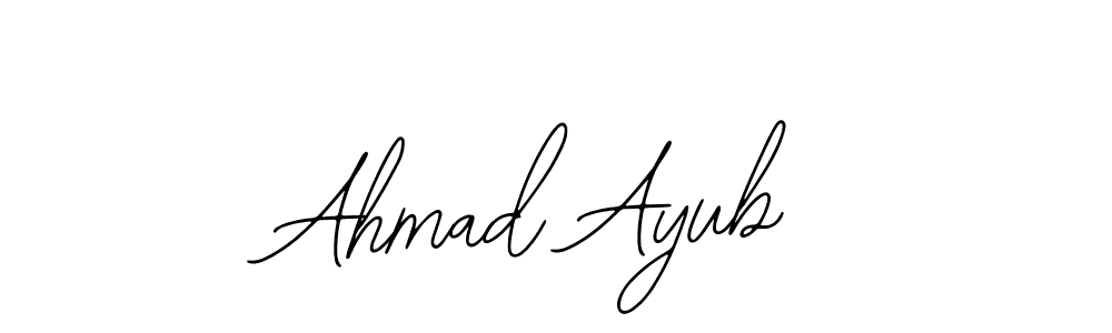 Similarly Bearetta-2O07w is the best handwritten signature design. Signature creator online .You can use it as an online autograph creator for name Ahmad Ayub. Ahmad Ayub signature style 12 images and pictures png