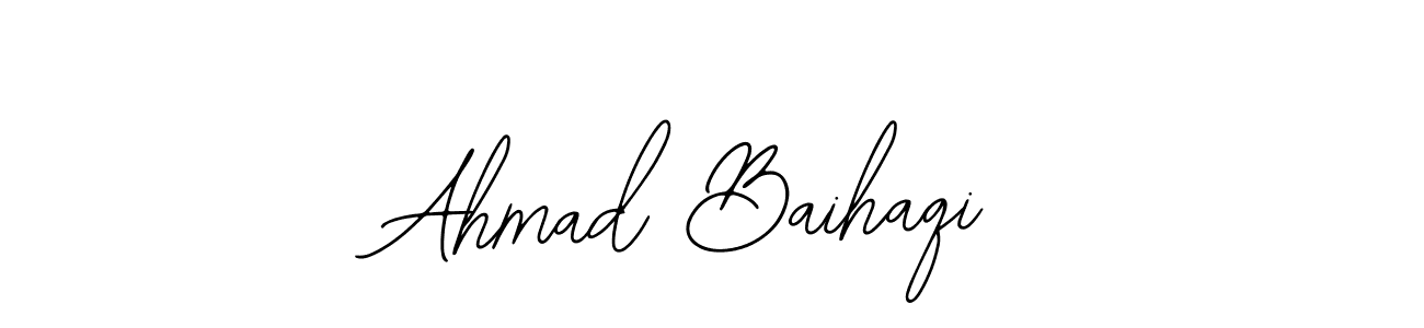 Make a beautiful signature design for name Ahmad Baihaqi. With this signature (Bearetta-2O07w) style, you can create a handwritten signature for free. Ahmad Baihaqi signature style 12 images and pictures png