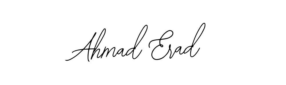 You should practise on your own different ways (Bearetta-2O07w) to write your name (Ahmad Erad) in signature. don't let someone else do it for you. Ahmad Erad signature style 12 images and pictures png
