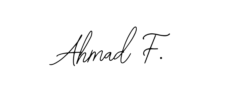 if you are searching for the best signature style for your name Ahmad F.. so please give up your signature search. here we have designed multiple signature styles  using Bearetta-2O07w. Ahmad F. signature style 12 images and pictures png