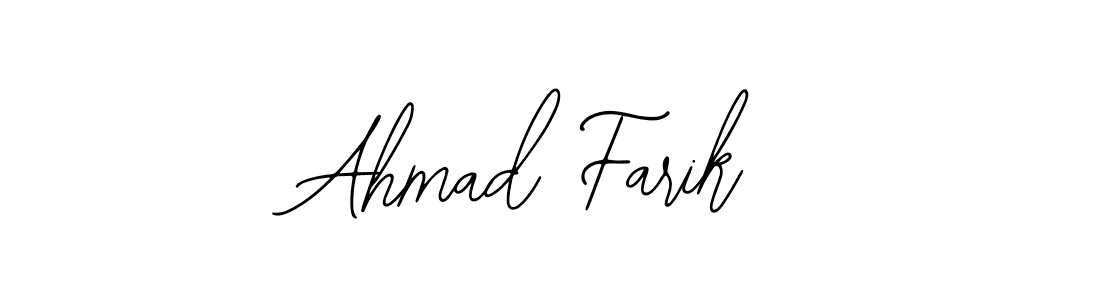 The best way (Bearetta-2O07w) to make a short signature is to pick only two or three words in your name. The name Ahmad Farik include a total of six letters. For converting this name. Ahmad Farik signature style 12 images and pictures png