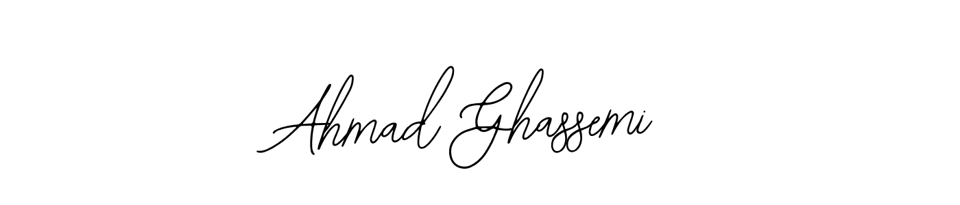 How to make Ahmad Ghassemi name signature. Use Bearetta-2O07w style for creating short signs online. This is the latest handwritten sign. Ahmad Ghassemi signature style 12 images and pictures png