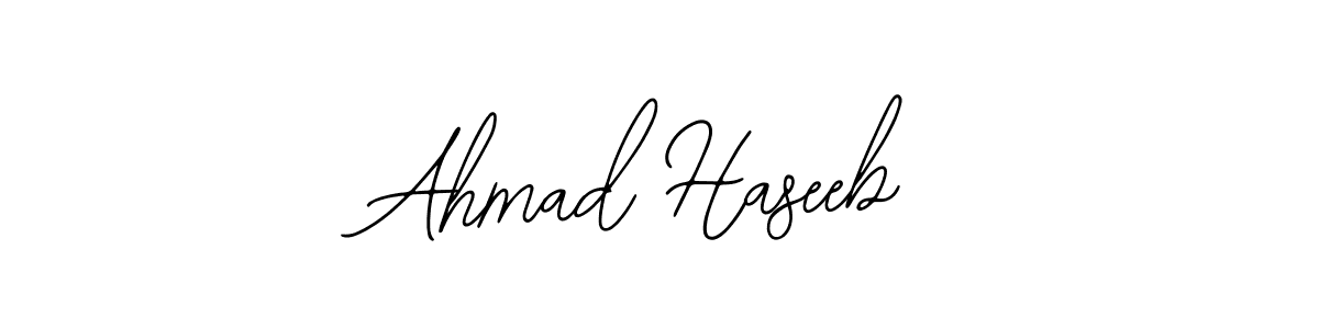 if you are searching for the best signature style for your name Ahmad Haseeb. so please give up your signature search. here we have designed multiple signature styles  using Bearetta-2O07w. Ahmad Haseeb signature style 12 images and pictures png