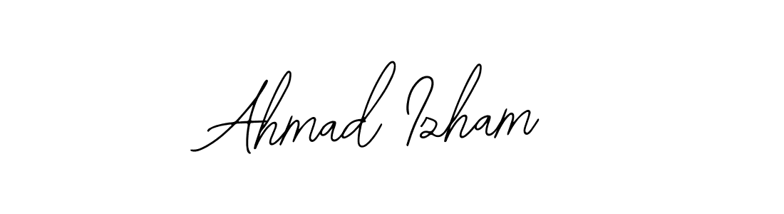 Create a beautiful signature design for name Ahmad Izham. With this signature (Bearetta-2O07w) fonts, you can make a handwritten signature for free. Ahmad Izham signature style 12 images and pictures png