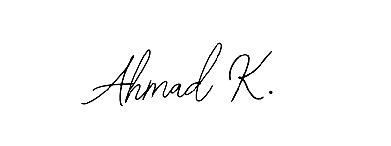 Use a signature maker to create a handwritten signature online. With this signature software, you can design (Bearetta-2O07w) your own signature for name Ahmad K.. Ahmad K. signature style 12 images and pictures png